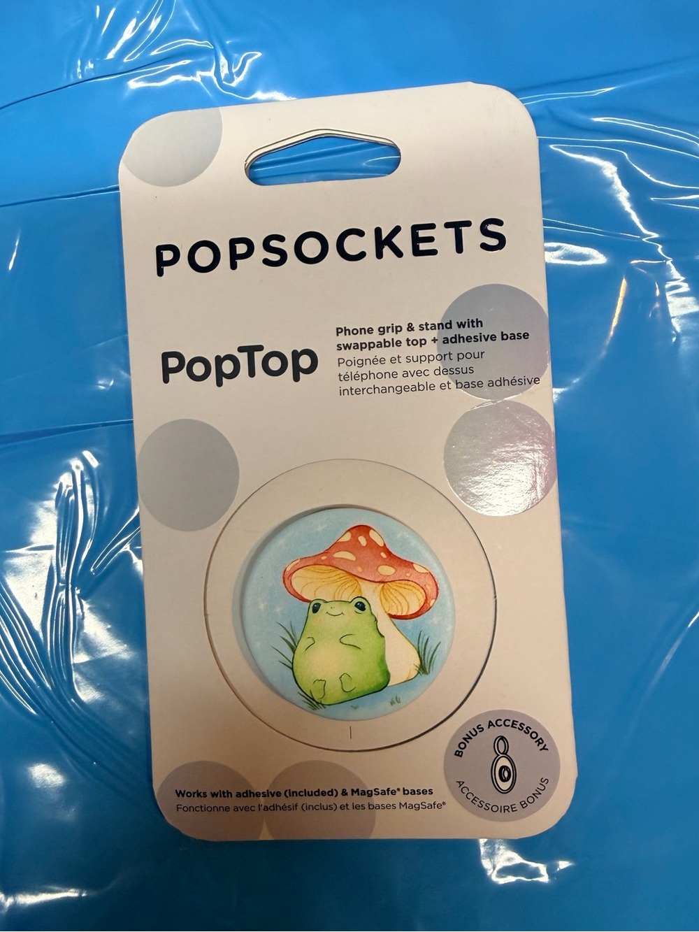 PopSockets PopTop Frog with Mushroom Phone Grip - Green, Red, Blue